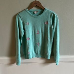 Vineyard vines kids large teal sweater